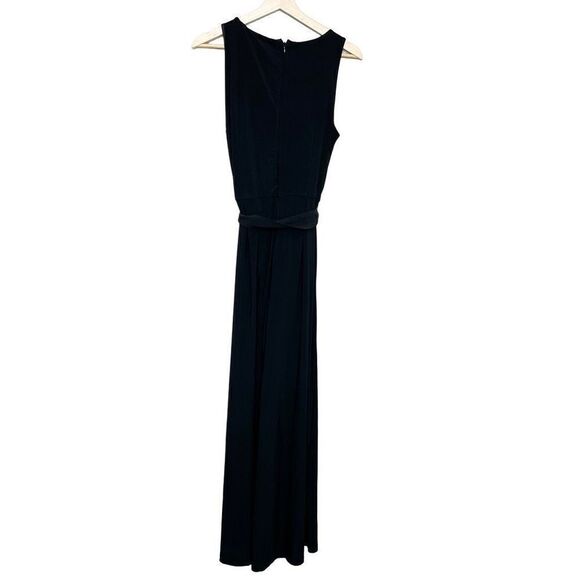 Tommy Hilfiger black sleeveless wide leg jumpsuit with rhinestone embellished ti - Picture 2 of 14